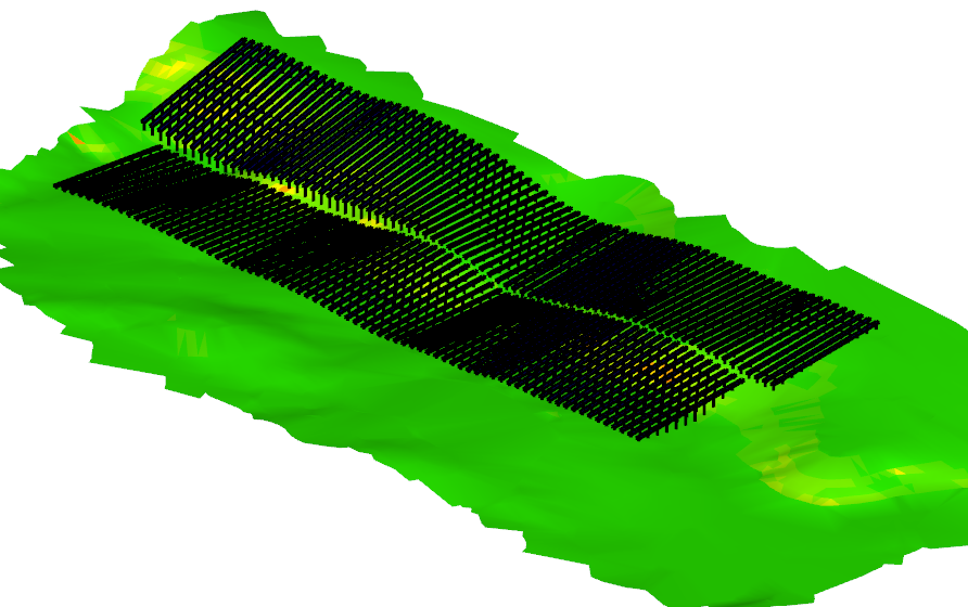 平單軸立柱自動調(diào)節(jié)并生成場平方案